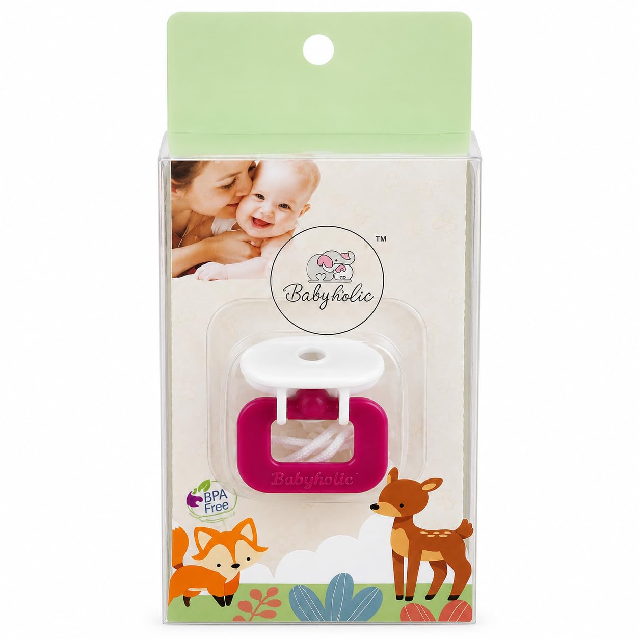 Babyholic Baby Pacifier for Infants, Soft Soothing Nipple with Easy-Grip Handle, Lightweight Comfort Soother for Newborn Baby Boys & Girls-picture-32