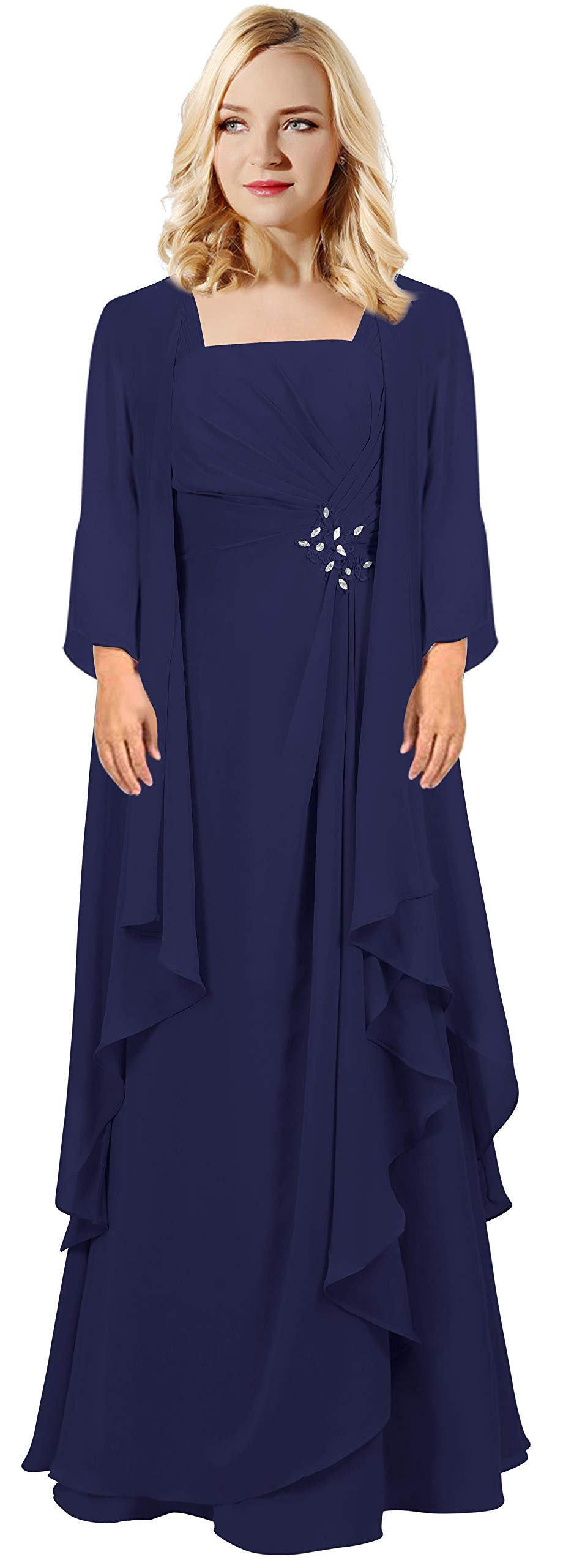 VaniaDress Women Long Mother of The Bride Dress with Jacket V091LF