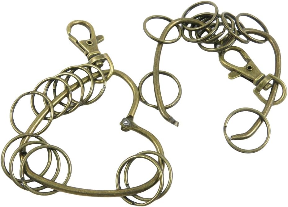 Antique Bronze Tone Jewelry Making Charms Findings Suppliers 17HA06 Keyring Heart Lobster Clasp