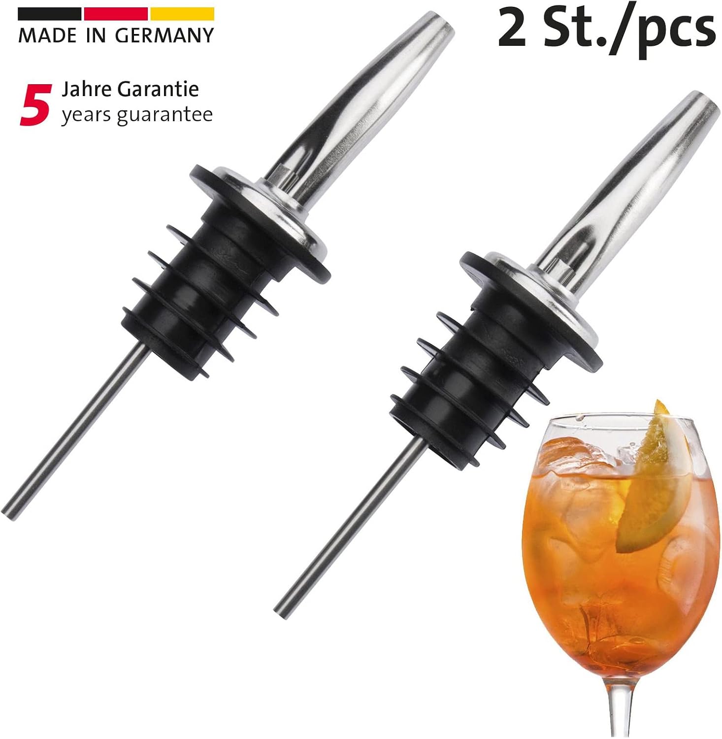 Westmark 2 Piece Pourers Gastro-Profi Of Stainless Steel, A, Silver