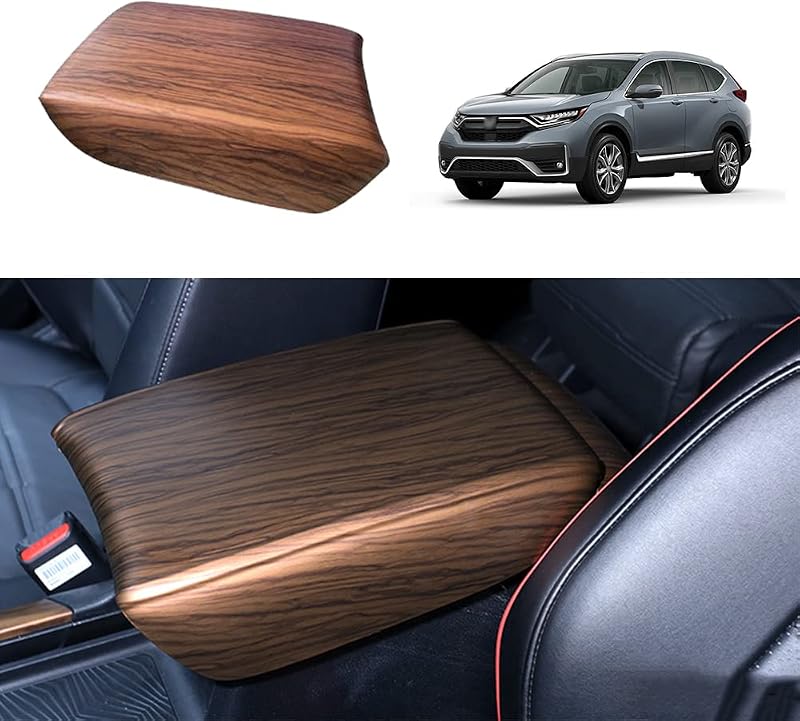 Moldura de acabamento do console central YOFAMO em ABS com textura de madeira pêssego para Honda CR-V 2017 a 2022