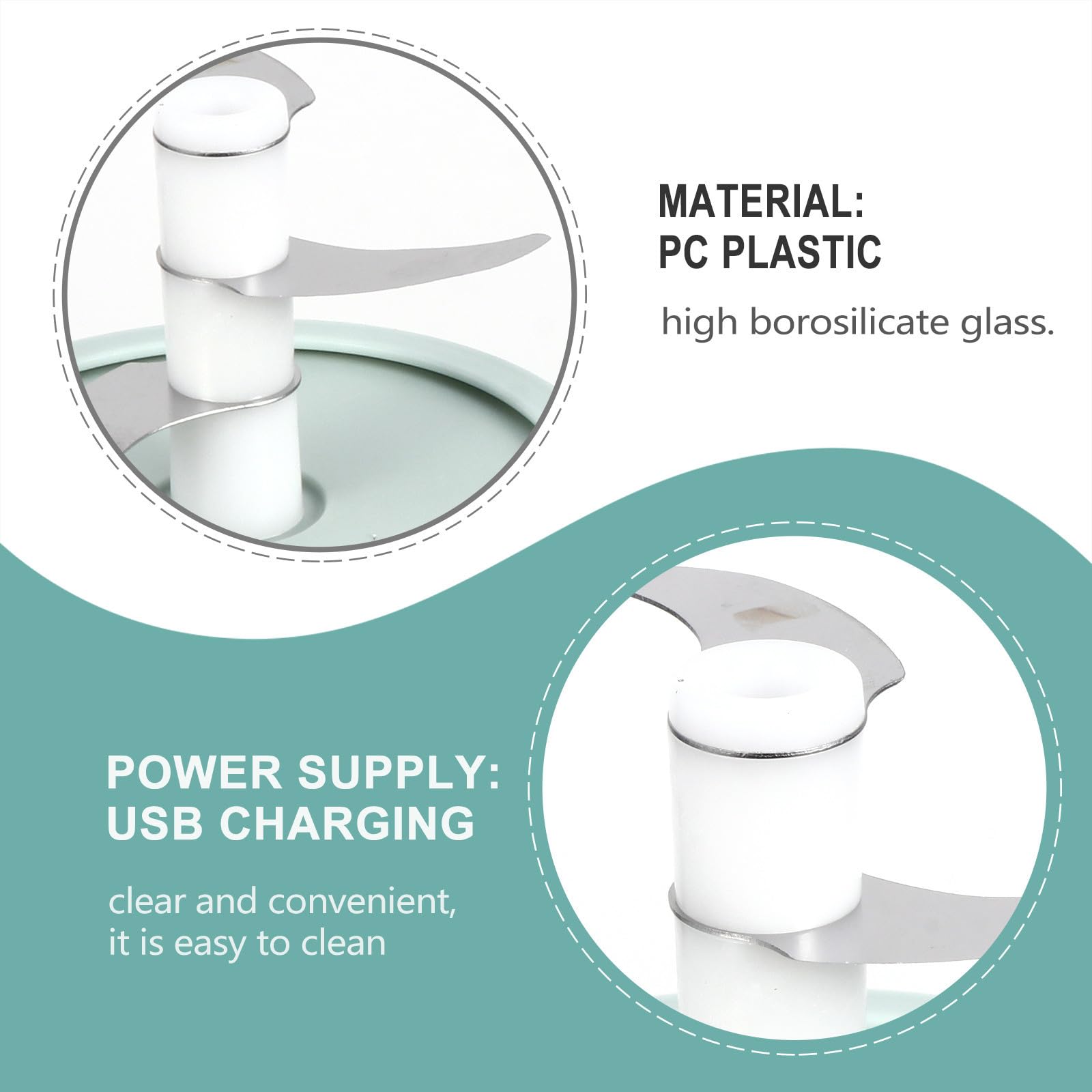 Tritacarne Elettrico 300ml in Vetro Borosilicato Verde