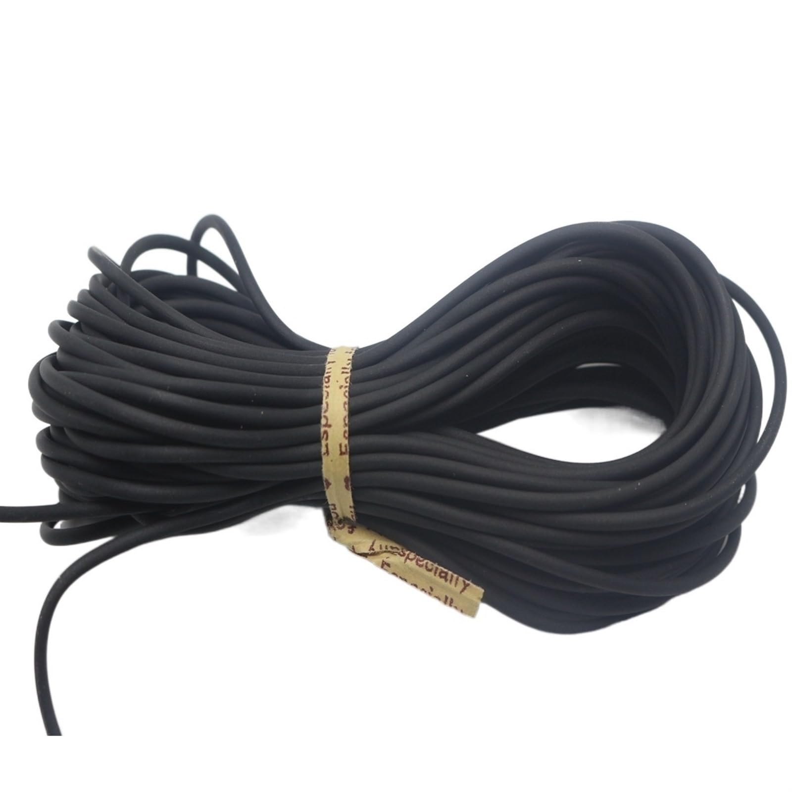 flexibele rubber zachte holle rubberen slang koord cover geheugen draad 10 meter 2 mm mesh buis voor ambachten afvoer elastiek (kleur: zwart