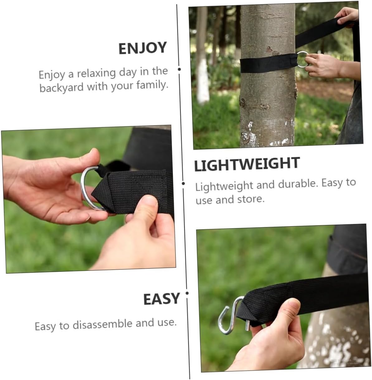 ibasenice 6pcs Hammock Ropes Tree Swing Hanging Lines for Outdoor Use Easy Installation Strong Sturdy Design for Swing Enthusiasts