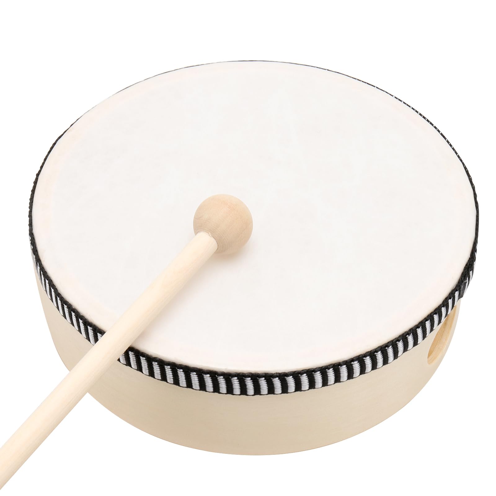 5-teiliges Handtrommel-Set, 15,2 cm, 17,8 cm, 20,3 cm, 25,4 cm, 30,5 cm, Holzrahmen, Schlagzeug-Set mit Drumstick für Anfänger, Partyzubehör