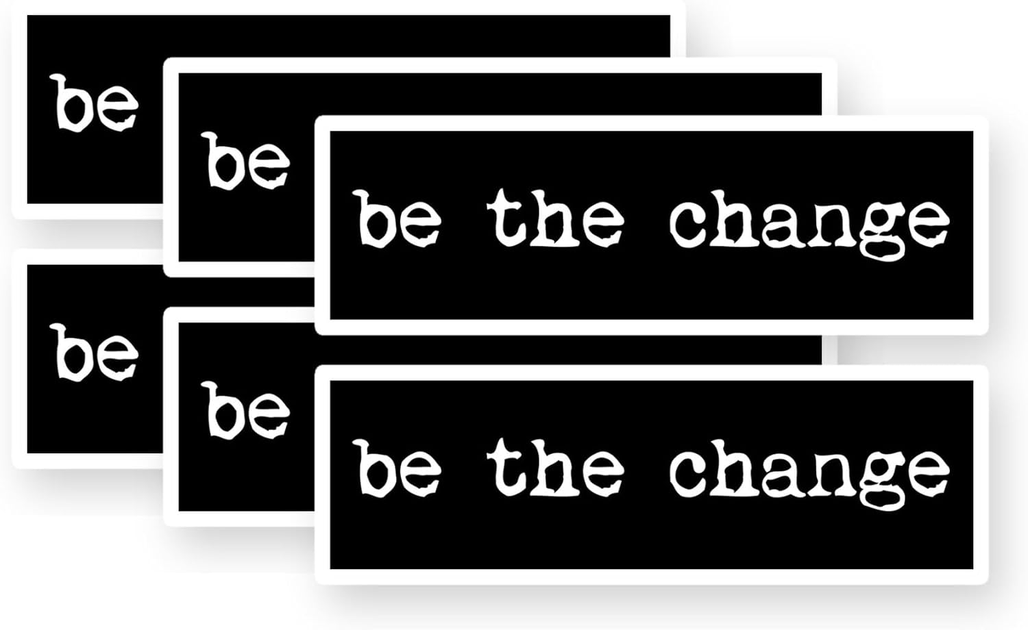 Be The Change Vinyl Stickers 3 Pack 3 Inch