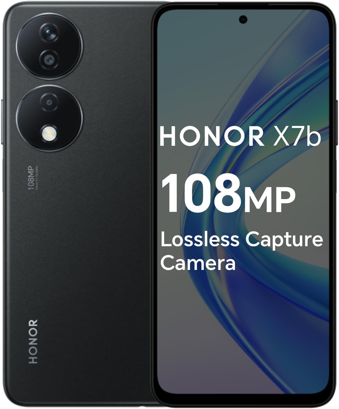 HONOR X7b Dual SIM 128GB ROM + 6GB RAM (GSM ONLY | NO CDMA) Factory Unlocked 4G/LTE Smartphone (Midnight Black) - International Version
