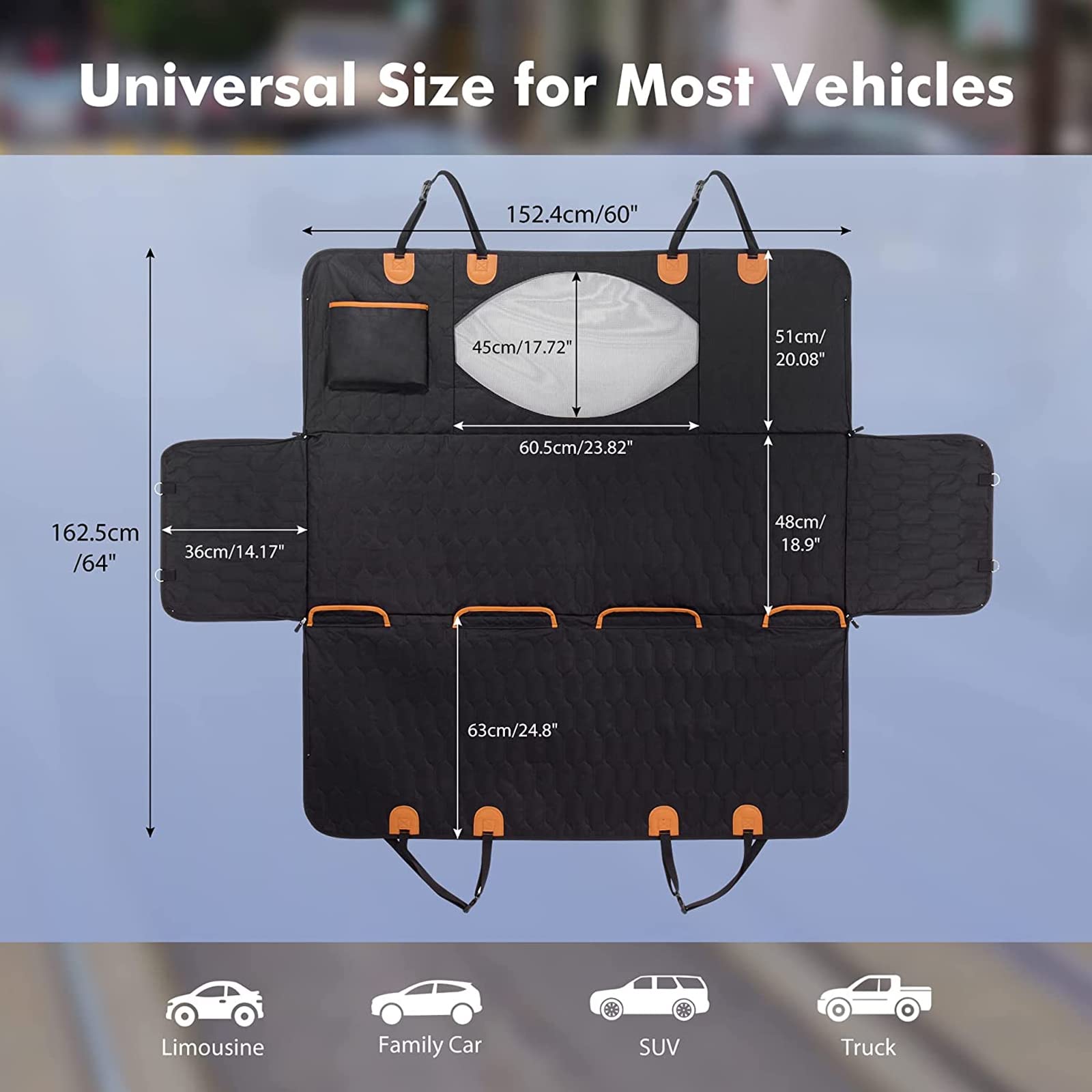 Actualización De Asiento Trasero, Funda De Asiento De Coche para Perro Grande, Impermeable, Hamaca para Perro, 600D, Antiarañazos, Antideslizante, Funda De Asiento De Coche para Perro