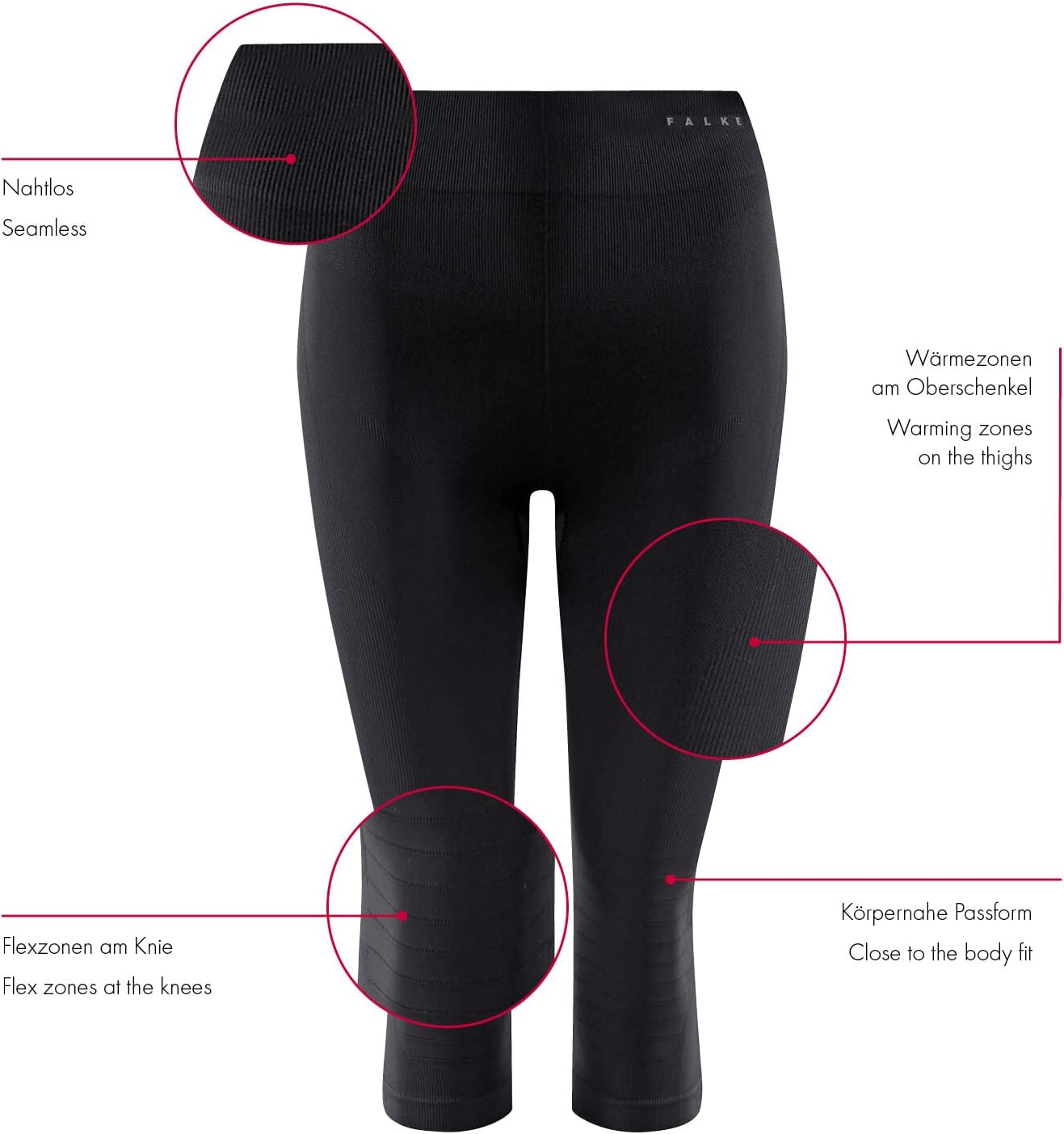 FALKE Women's Maximum Warm 3/4 Base Layer Bottom, 1 Pair - Image 4
