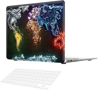 soundmae MacBook Pro 13 Case 2017/2016 Release A1706 A1708, [Creative Map] Frosted Plastic Hard Shell Smooth Case Keyboard Cover for MacBook Pro 13 inch with/Without Touch Bar Touch ID, Module