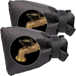 Meyas Outdoor Water Faucet Covers Protector for Winter, Thicken Antifreeze Waterproof Faucet Socks, Reusable Garden Hose Bib Tap Faucet Protector, Insulated Tap Pouch, Water Spigot Protector (2 Pack)
