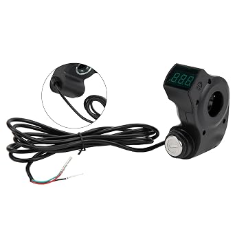 Electric Scooter Ignition Lock, One Button Start 3Pin Plug Design Electric Scooter Switch Lock with 2 Keys