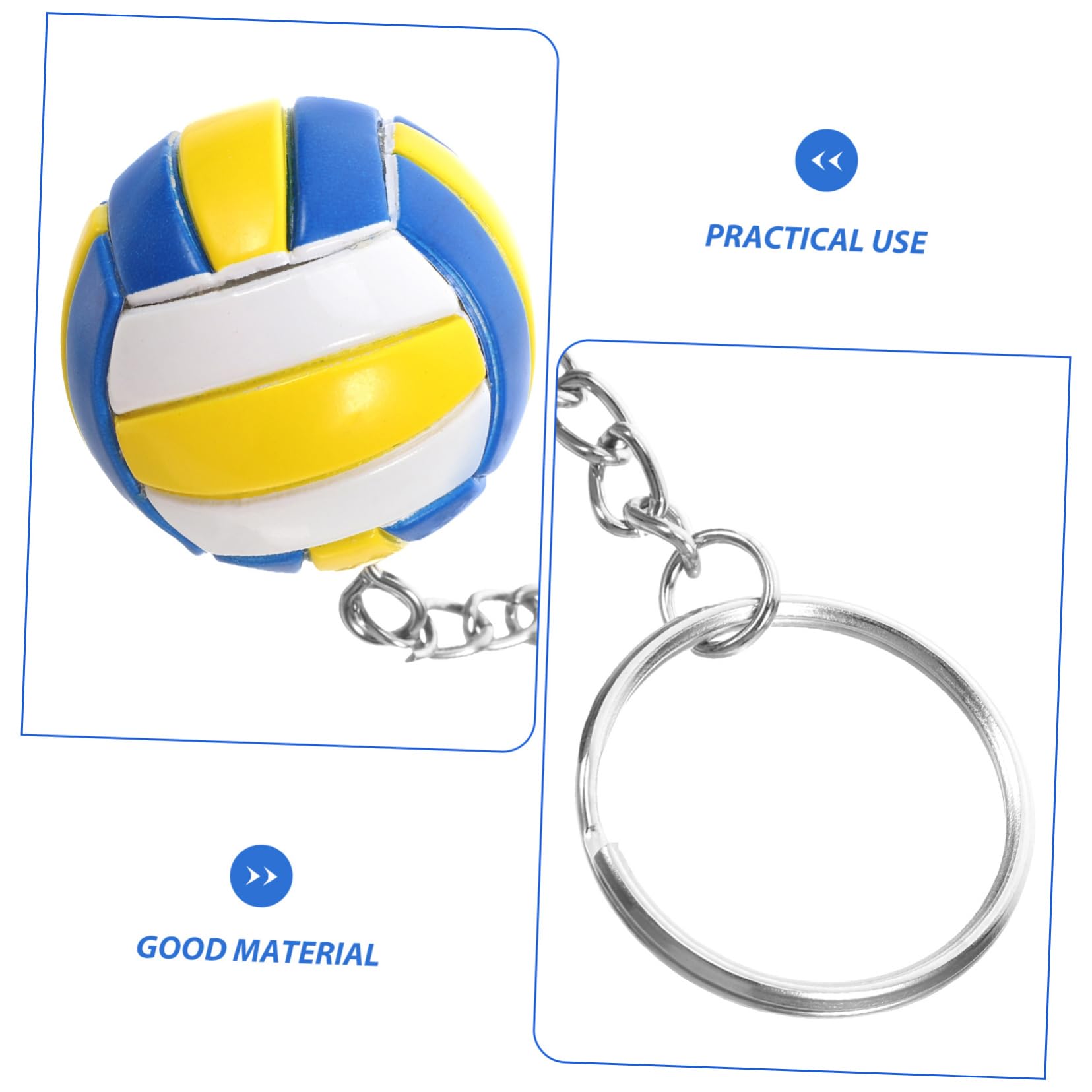 Healeved Portachiavi Pallavolo 3pezzi Porta Chiavi Decorativi in Plastico e Lega, Accessori Portatili per Borse e Premi per Studenti, Design Unico e Funzionale