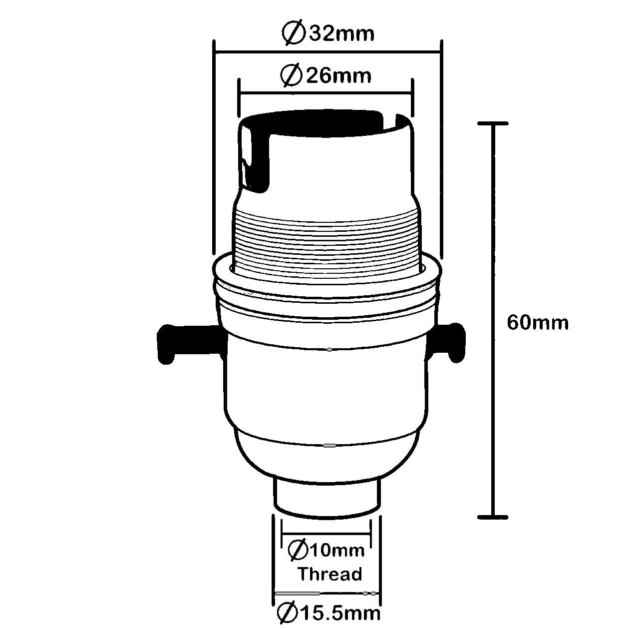 Bayonet Cap (B22) Switched & Earthed Lampholder in Nickel Finish for use on Lamps Pendants or Chandeliers - Image 4