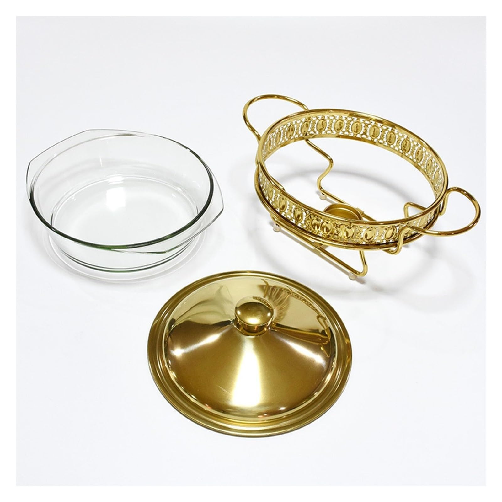 Juego de Buffet Redondo for Frotar, Estufa de Alcohol
