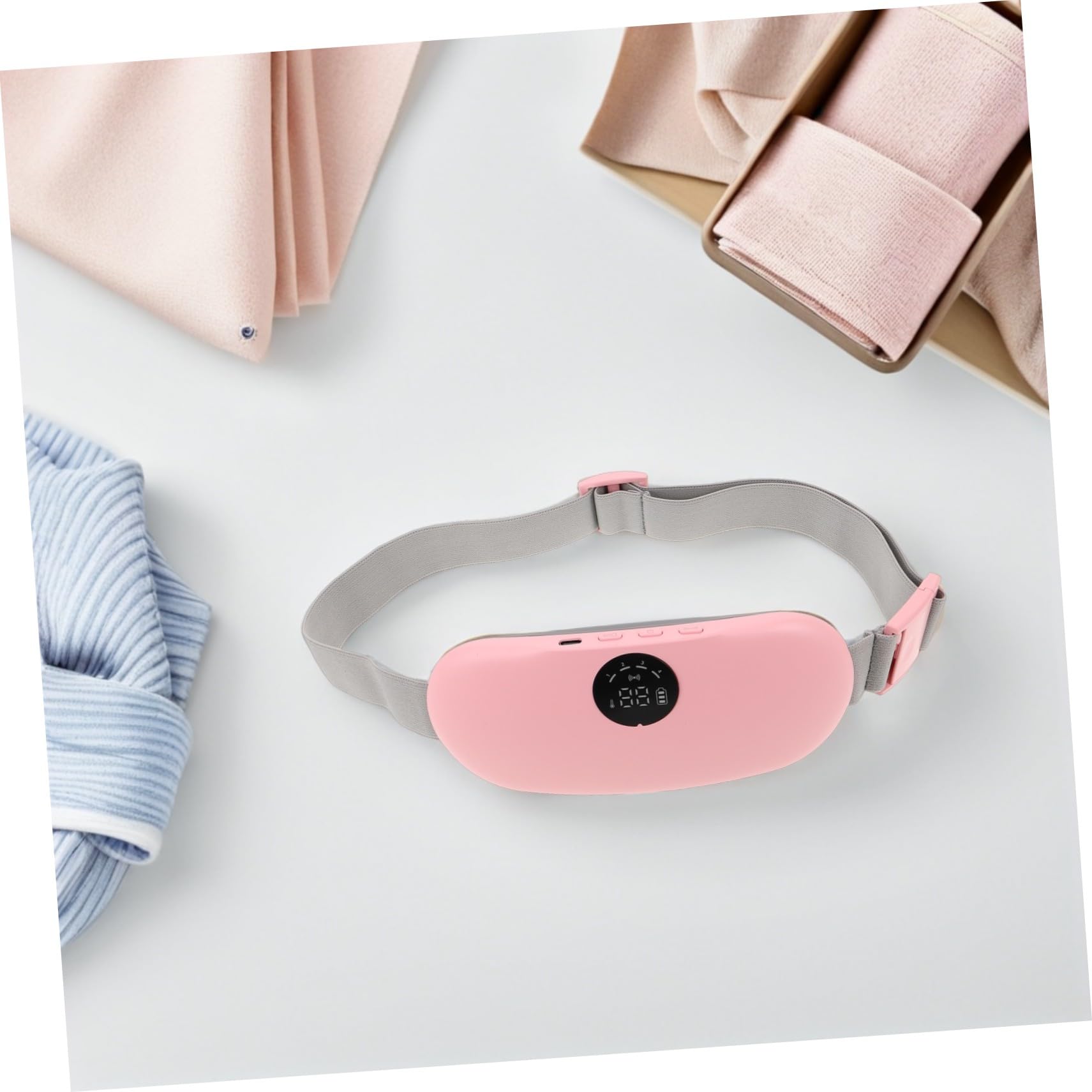 Cinturón Térmico Abdominal Eléctrico Ajustable 1 Unidad Con Calefacción Rápida y Cómodo Para Aliviar Cólicos Menstruales y Lumbar Durante La Menstruación