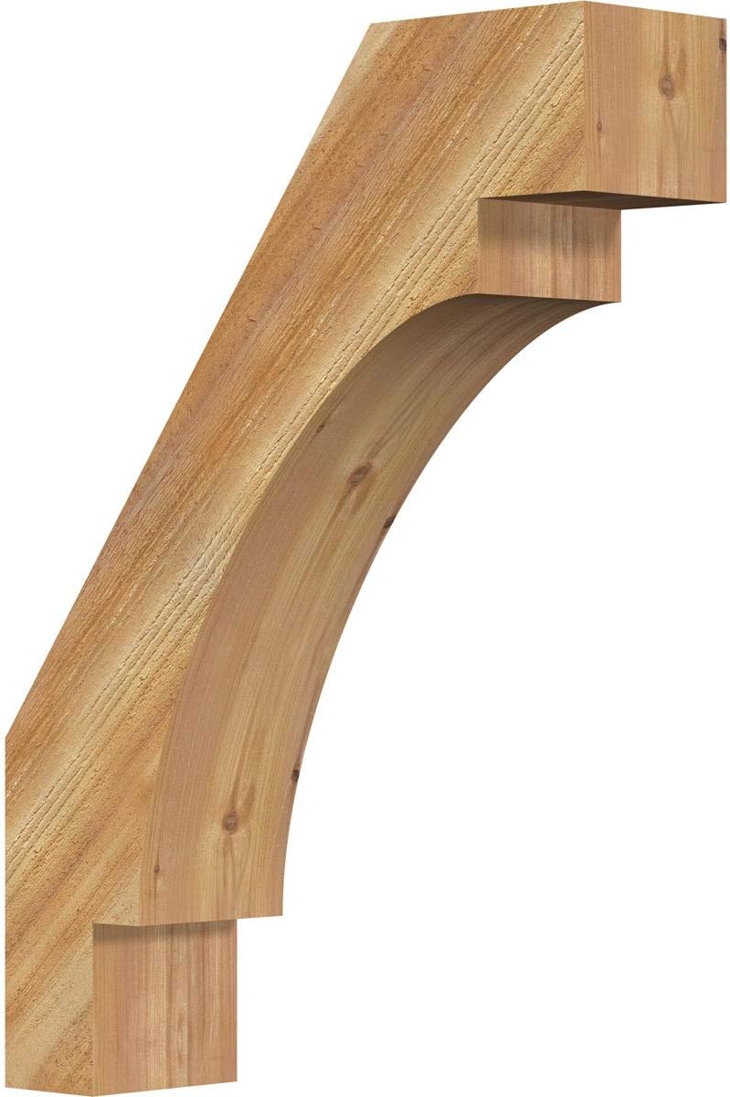 Ekena Millwork BRC06X22X30MRC00RWR 6W x 22D x 30H Merced Rough Sawn Knee Brace, Western Red Cedar