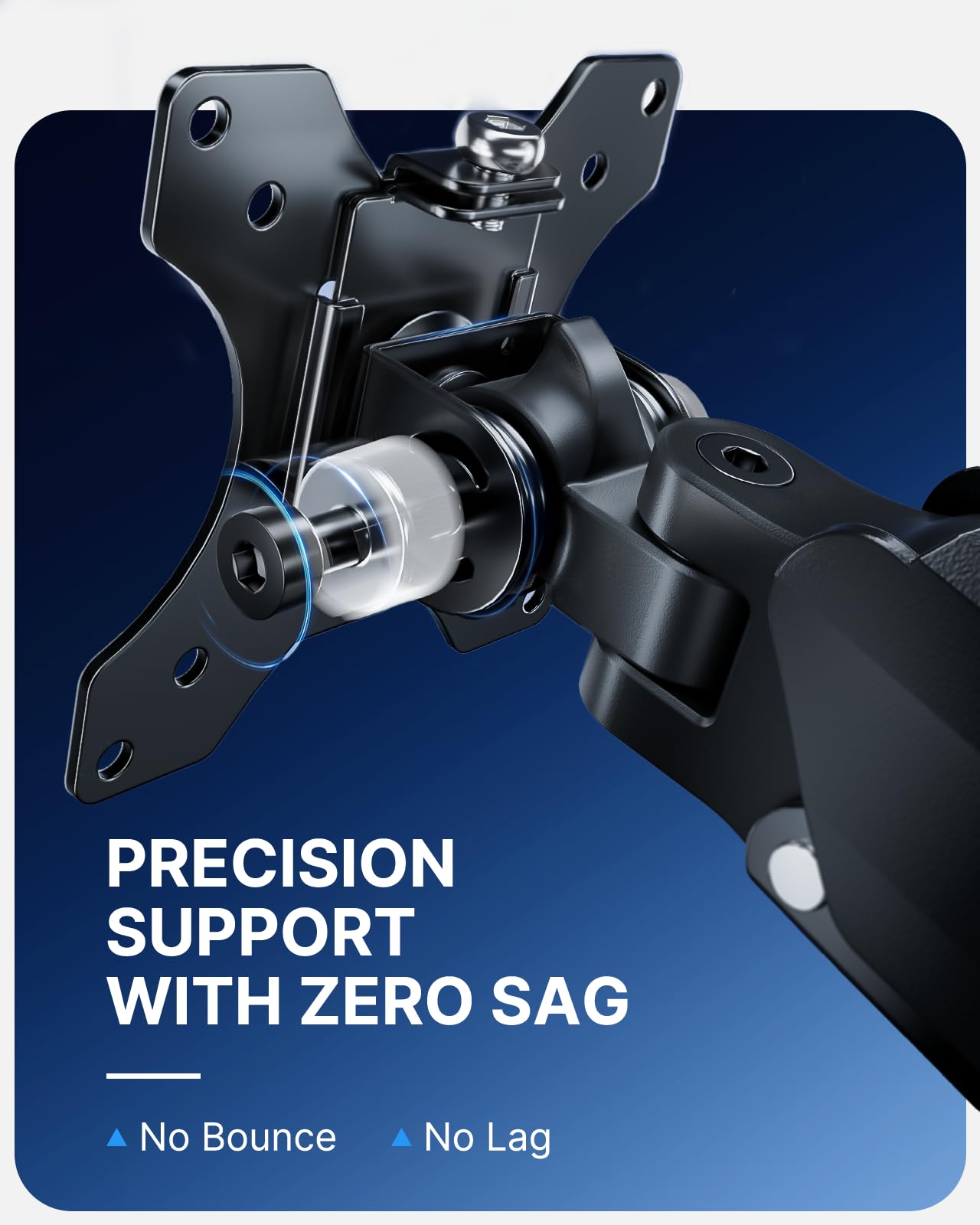 ErGear Schwerer Monitor Halterung für 13"-49" ultrabreite Bildschirme, 17kg Tragfähigkeit, voll-bewegliche Gaming Monitor Arm, felsenfeste Stütze, duale C-Klemme & Ösenhalterung, VESA 75x75/100x100mm