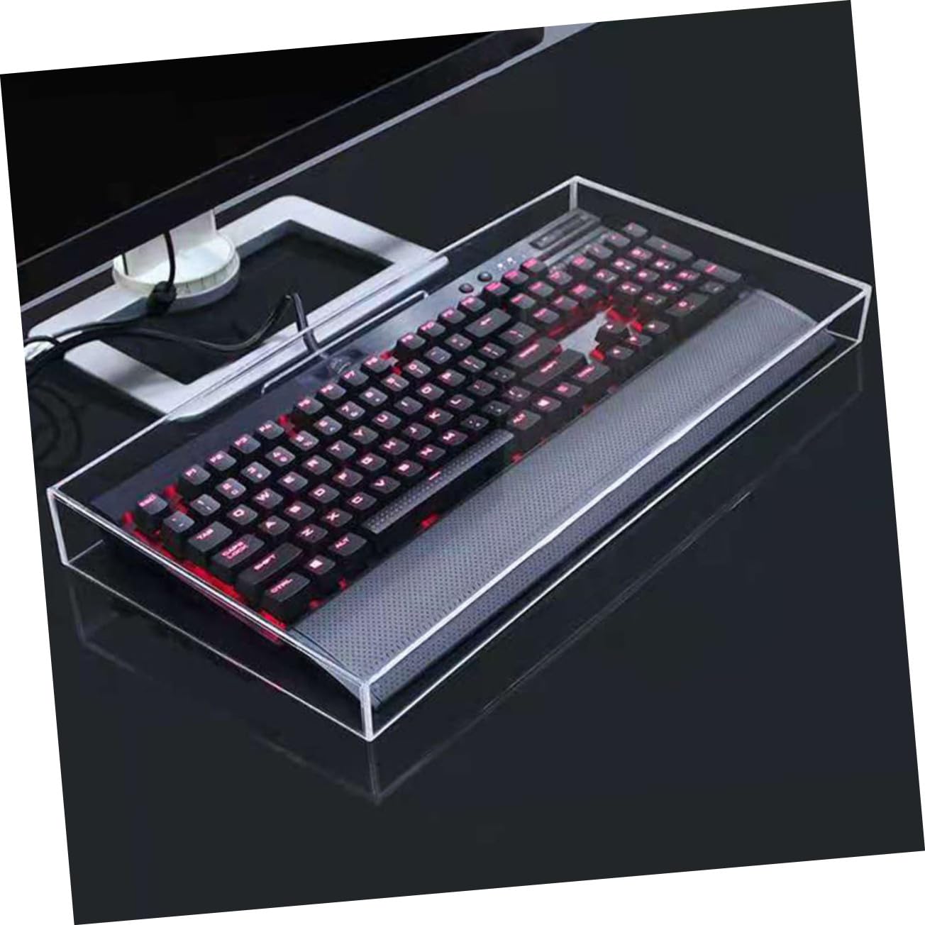 Protection Clavier Transparente K70 470x235x55mm en Acrylique