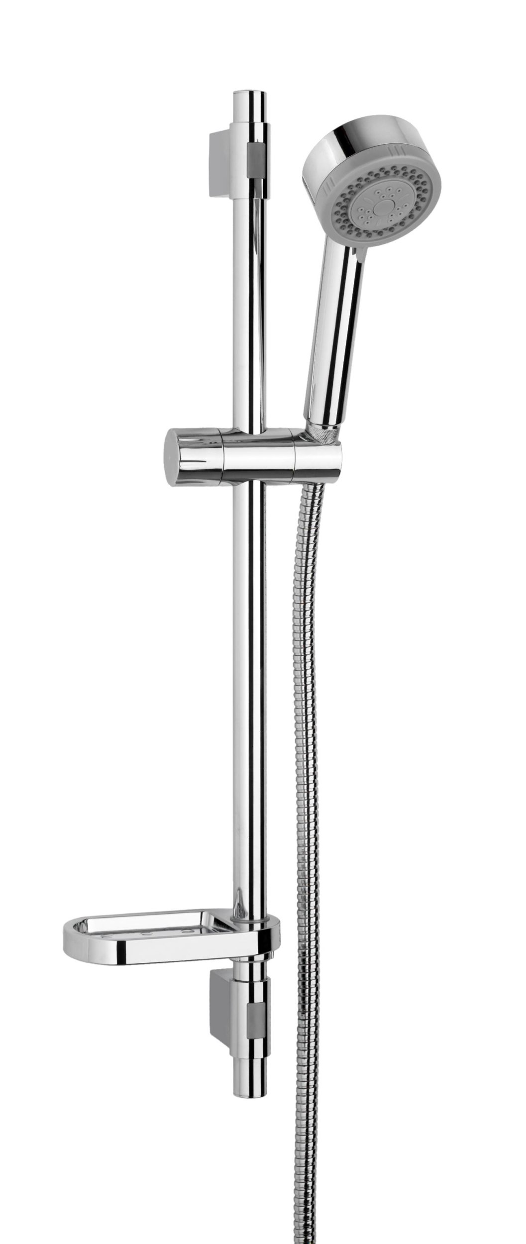 Croydex Luxury 3 Function Chrome Shower Riser Set with Soap Dish