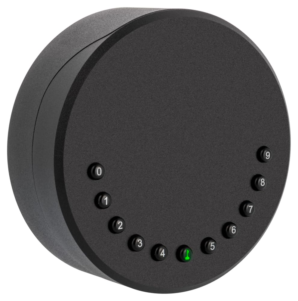 Batilec - Boîte à clés intelligente, connectée et sécurisée avec code PIN, Gris, Noir