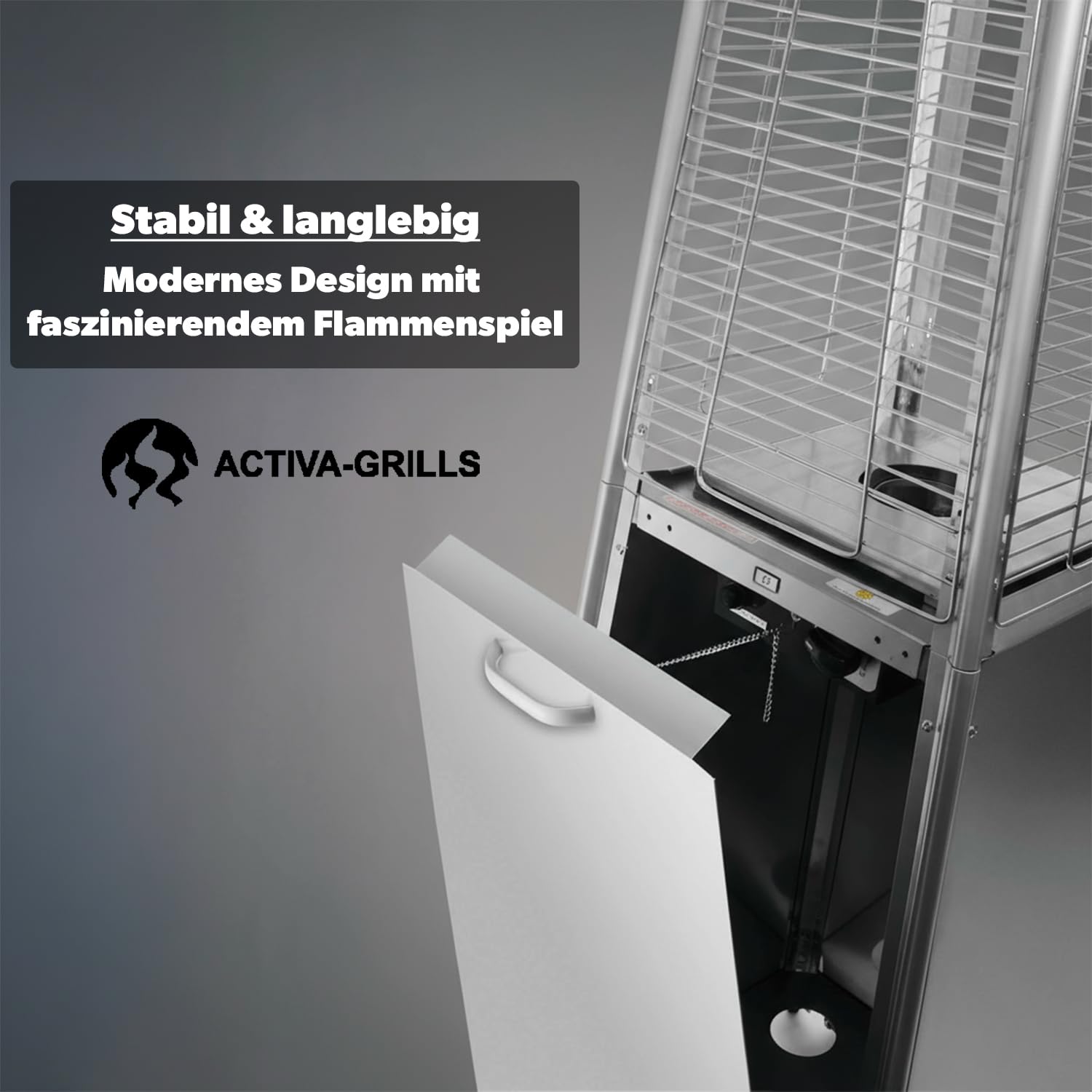 Chauffage Radiant Extérieur 2000W IP24 - Pour Terrasse, Jardin, Balcon, Avec Télécommande Et Chaîne De Suspension
