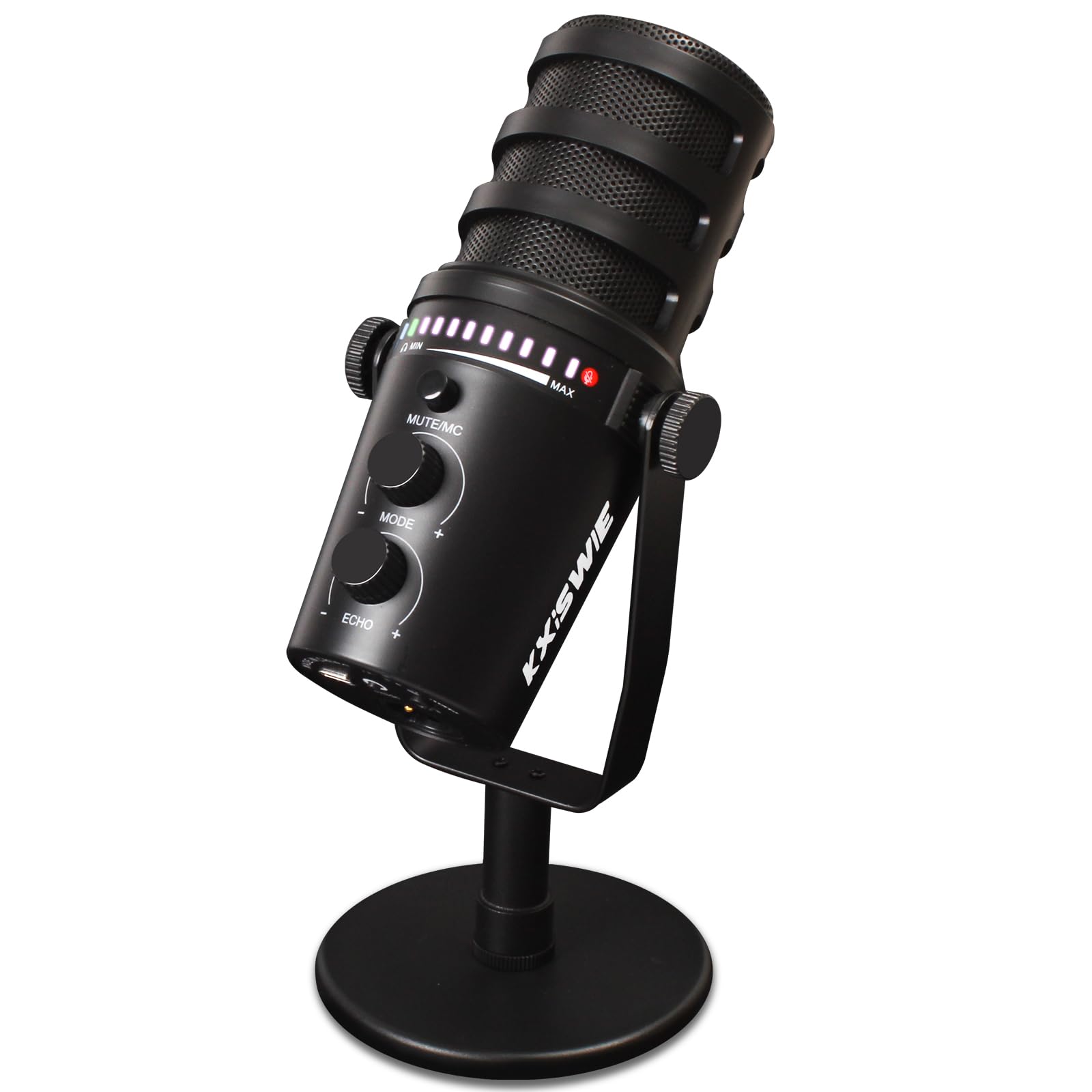 KXiSWIE Dynamic Microphone for Gaming, Streaming,Podcast Recording - Computer Microphone with USB C Plug & Play, Noise Cancelling, Mute Gain Button - Studio-Quality Sound for PC/Laptop/PS5-image-4