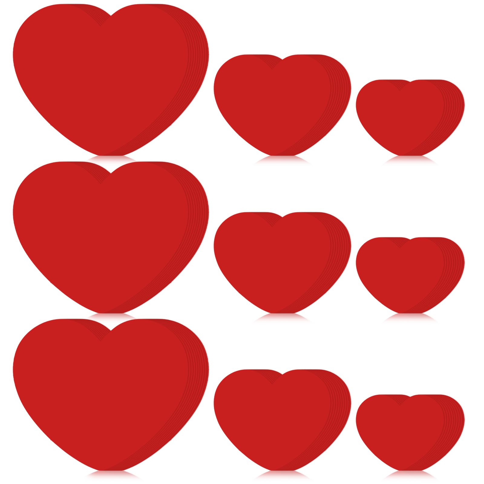 Zonon 90 Pcs Sweet Heart Cutouts Classroom Bulletin Board Decoration for Office Classroom Party Red Heart Shaped Bulletin Board Wall Chalkboard Home