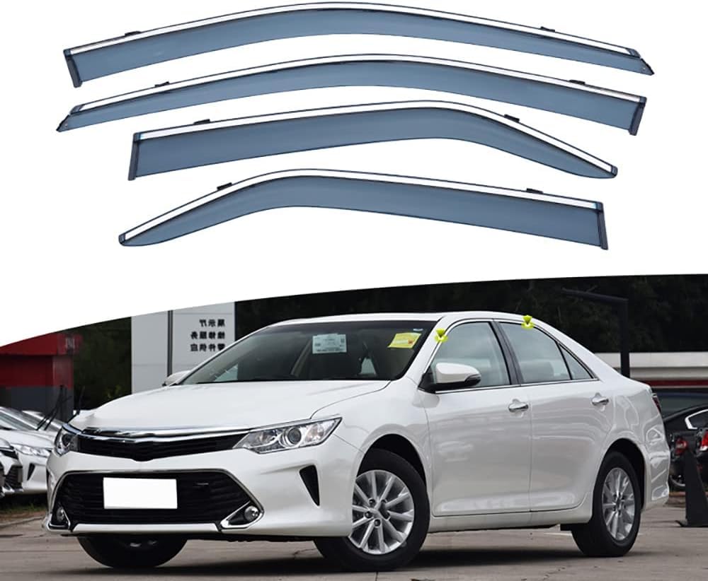 PANXUC Car Wind Deflectors for Camry XV50 2012-2017, Side Window Wind Rain Deflector Window Visor Sun Rain Guard Smoke Guards