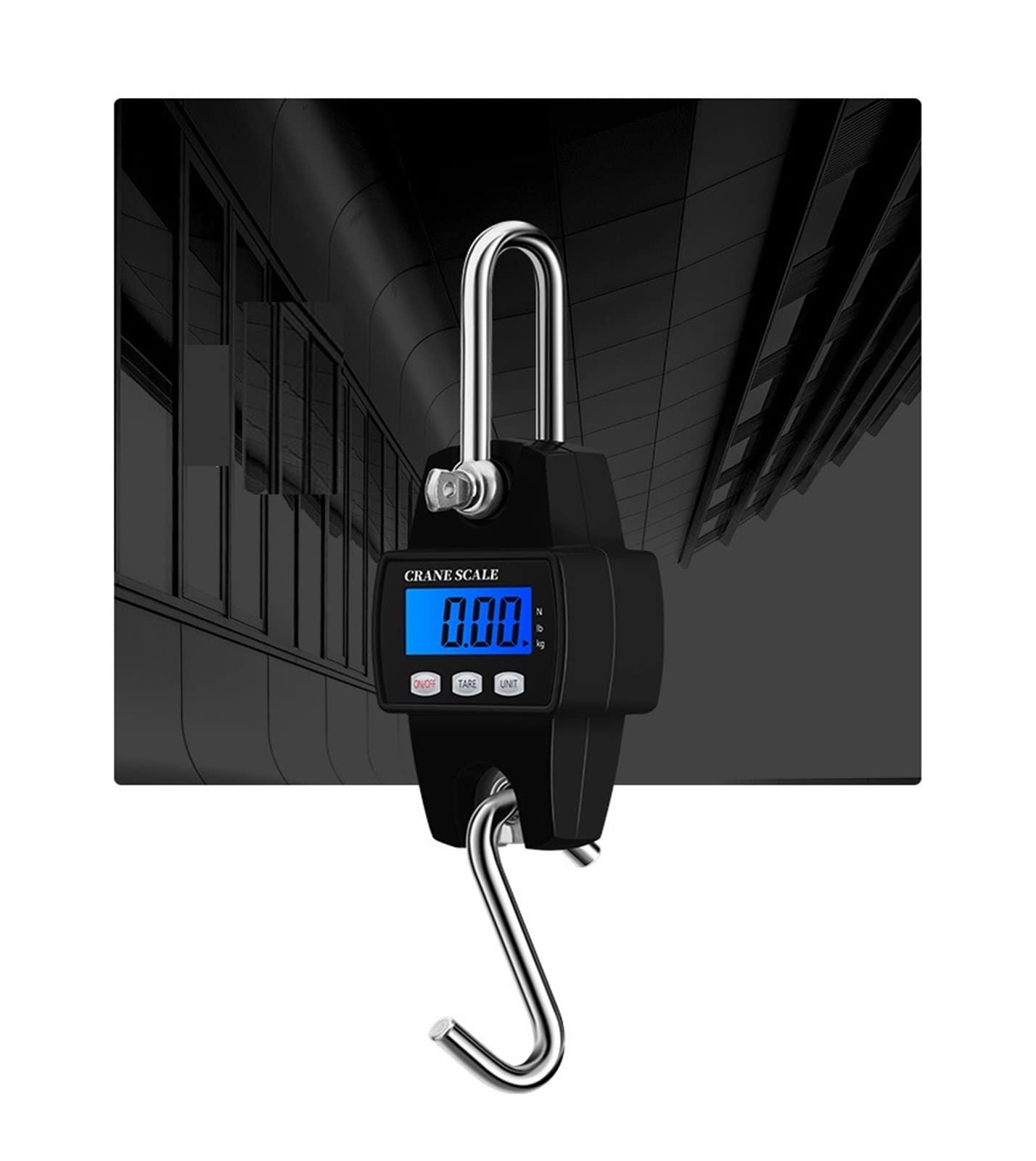 QHYXTQHYXT Digital Crane Scale Mini LCD Digital 300kg Crane Scale Weight Portable Industrial Electronic Heavy Duty Weight Hook Crane Hanging Scale Home Farm with Accurate