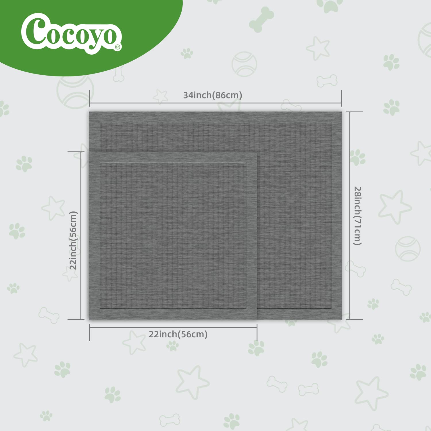 COCOYO Almohadillas de Entrenamiento de Mejor Valor, 34 x 28 Pulgadas de Largo, 40 Unidades