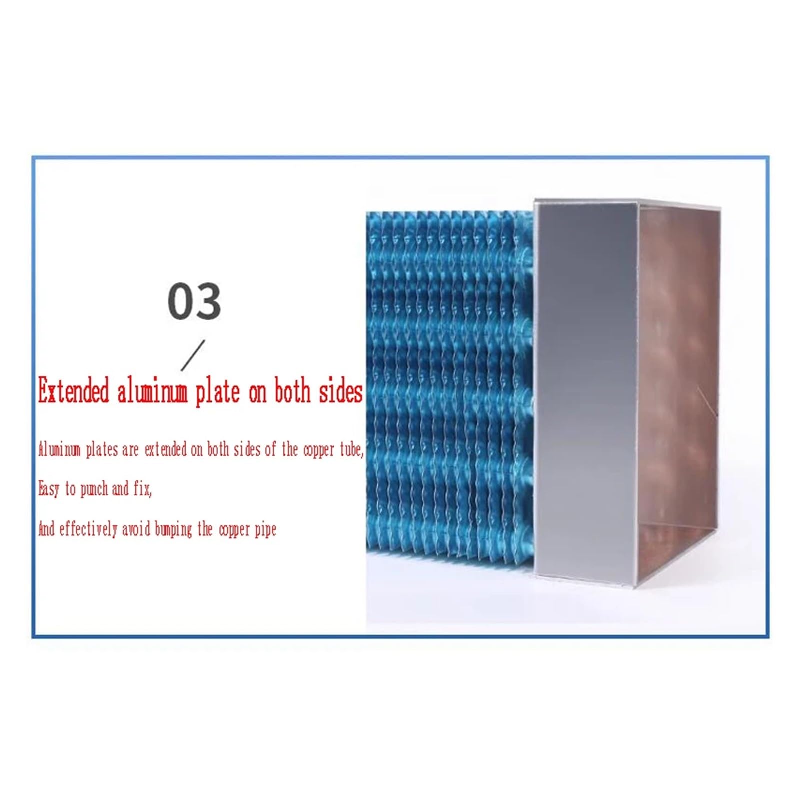 Congelatore a piastre di refrigerazione 'evaporatore, alette del tubo di rame del condensatore del frigorifero 2 * 4 * 260MM