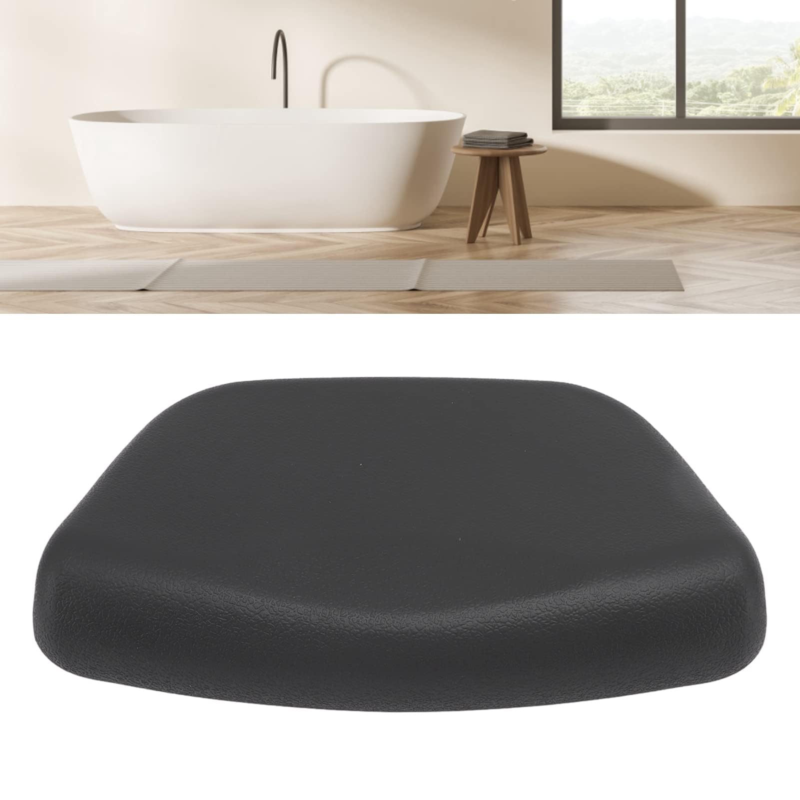 Cuscino da Bagno, Cuscino per Massaggio da Bagno in PU Morbido Cuscino per Vasca da Bagno Termale Poggiatesta Cuscino per Vasca Bagno ad Alta Resilienza per Vasca Bagno Supporto (Nero*2)