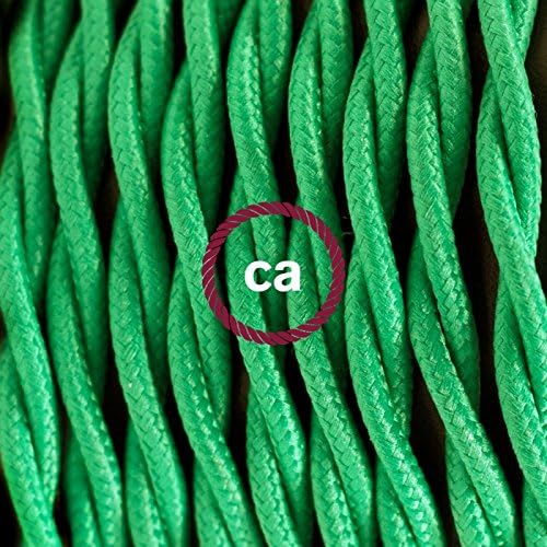 CA Creative Cables Green Rayon Covered Twisted Electric Cable 2x18 AWG - TM06-164ft, 2 x 18 AWG