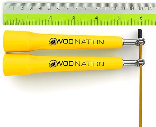 Miniatura 3 de WOD Nation Cuerda de saltar de velocidad ajustable para hombres, mujeres y niños, cuerda de saltar rápida para fitness, perfecta para boxeo, artes