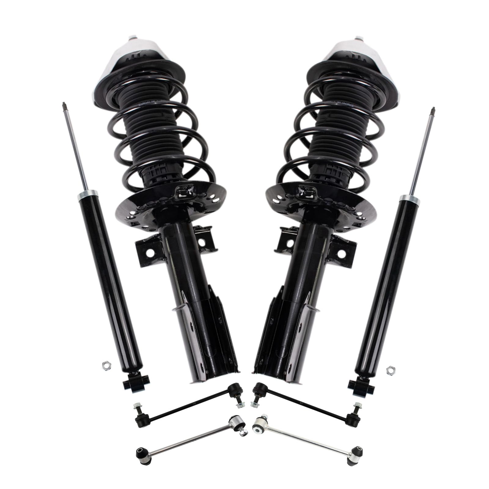 TRQ Front & Rear Suspension Kit Compatible with 2014-2016 Mercedes-Benz E250 2010-2016 E350 2015 E400 2013-2014 E550