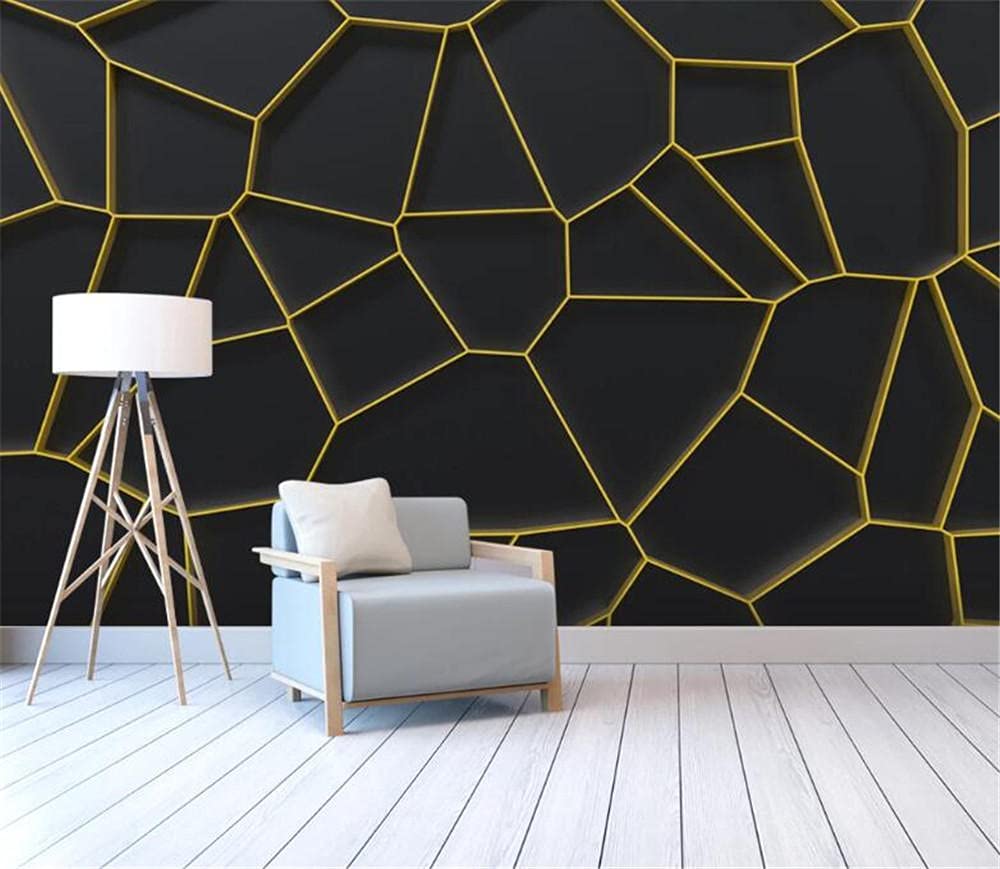 Papier peint personnalisé 3D pour agrandir visuellement un salon moderne