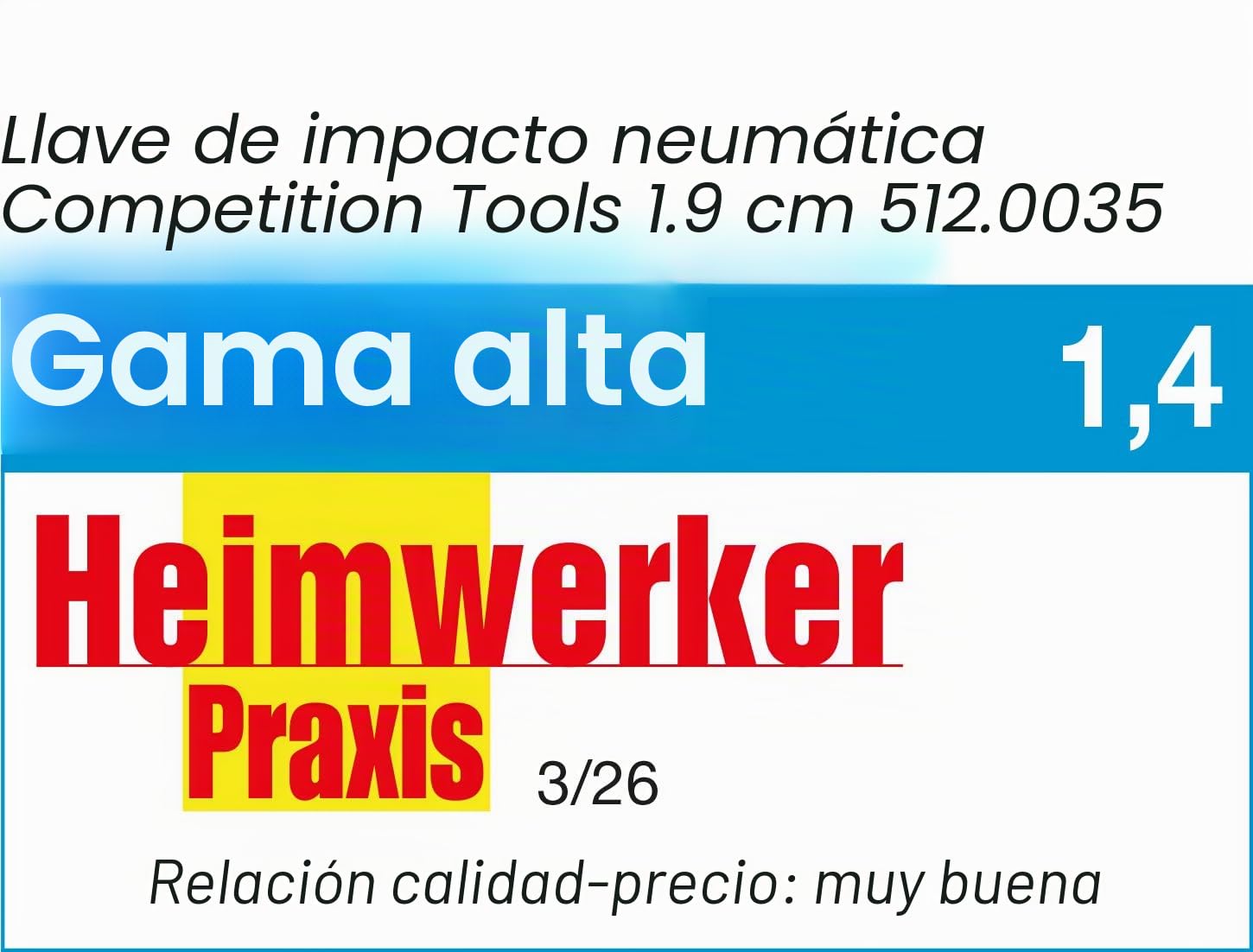 Competition KS Tools 512.0035 Llave de impacto neumática (3/4", 2000 Nm)