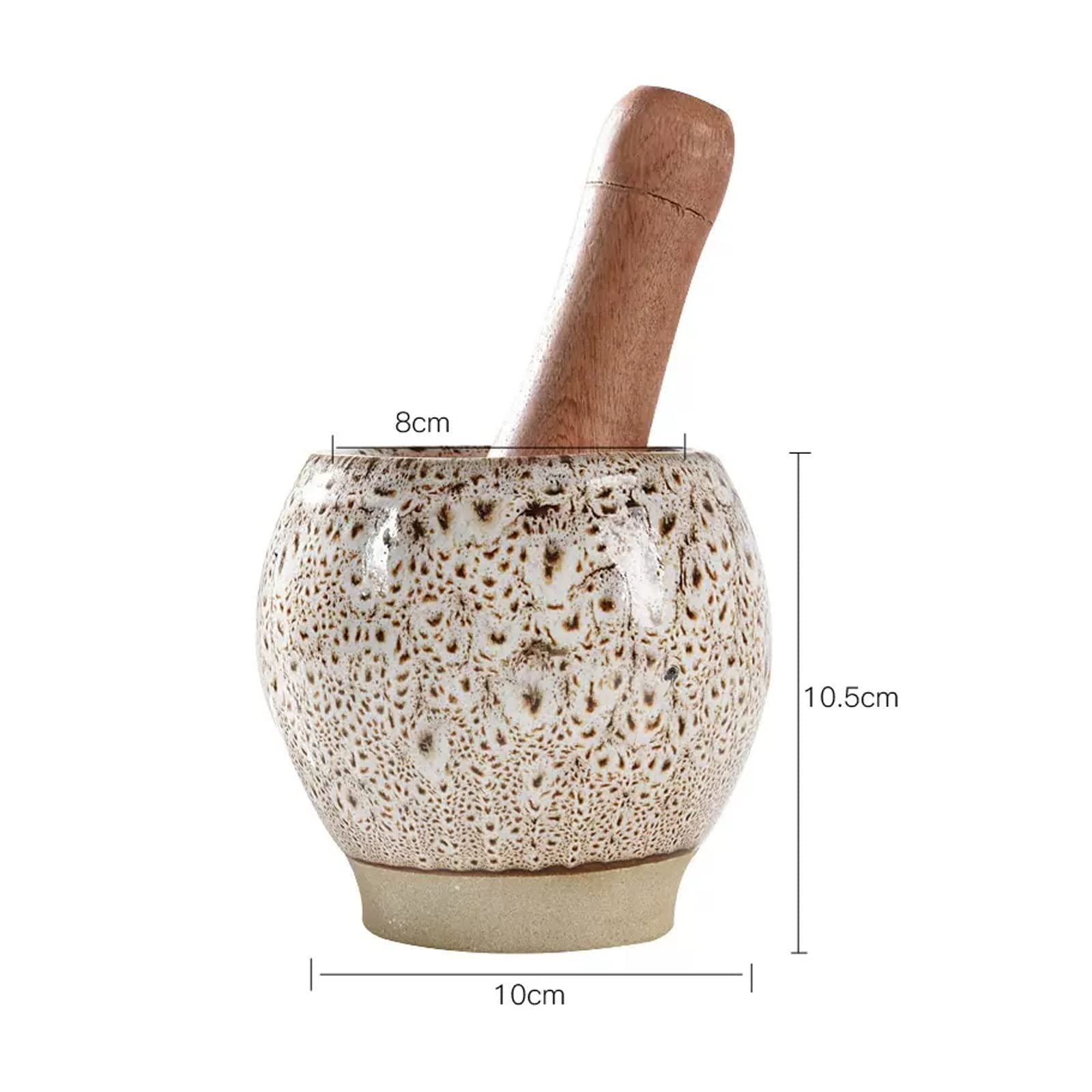 Mortaio In Ceramica Con Pestello Legno - 11x4cm, Lavabile In Lavastoviglie, Per Spezie E Salse - Foto 9