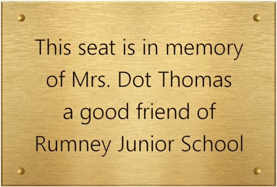 County Engraving Personalised Solid Brass Plaque 2" x 4" Memorial Sign Engraved With Any Message - Enter Your Own Custom Text
