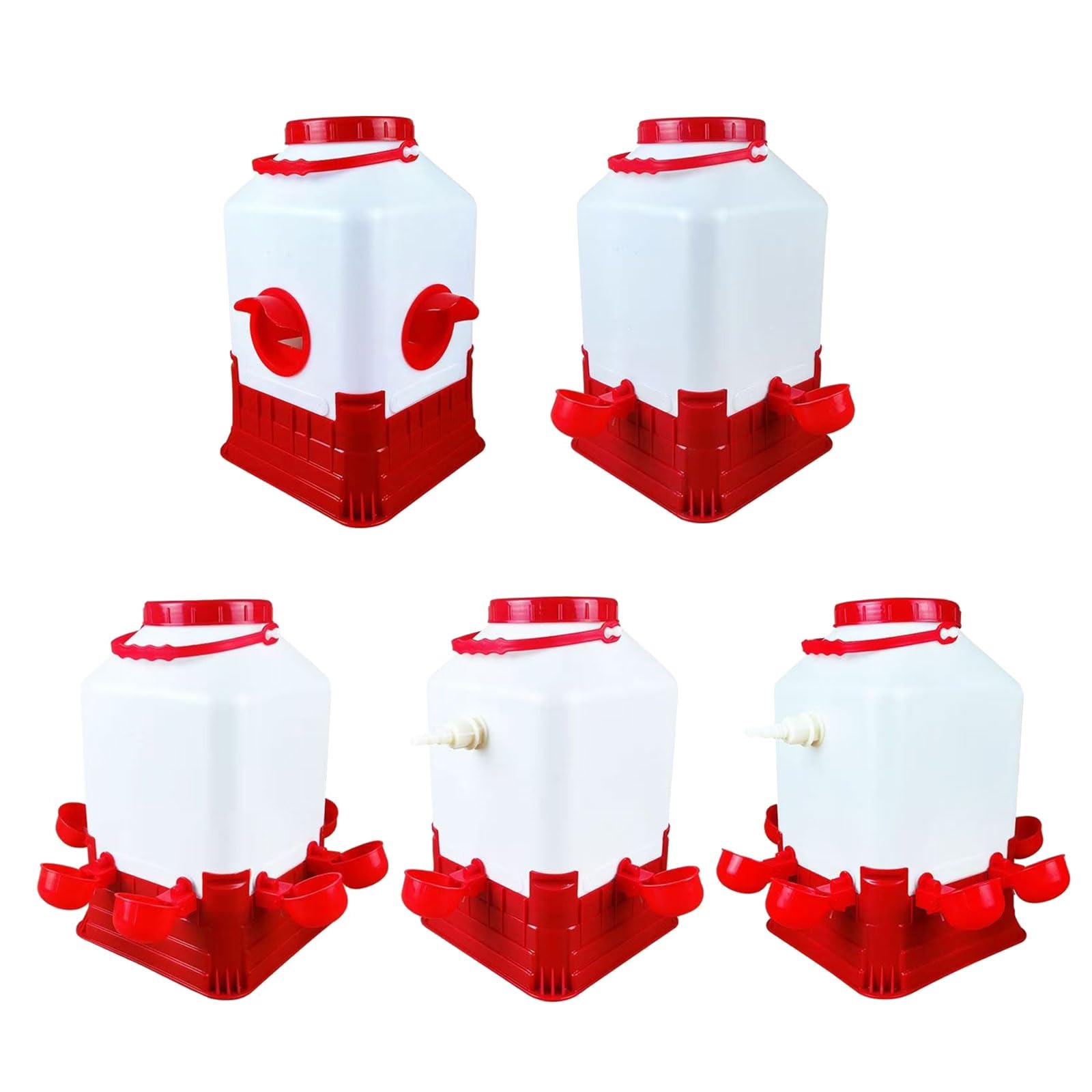 Alimentador automático para pollo, diseño antiresiduos, para aves de corral, gansos, patos, sello a prueba de fugas, herramienta de alimentación antiderrames, dispensador de agua de pollo a