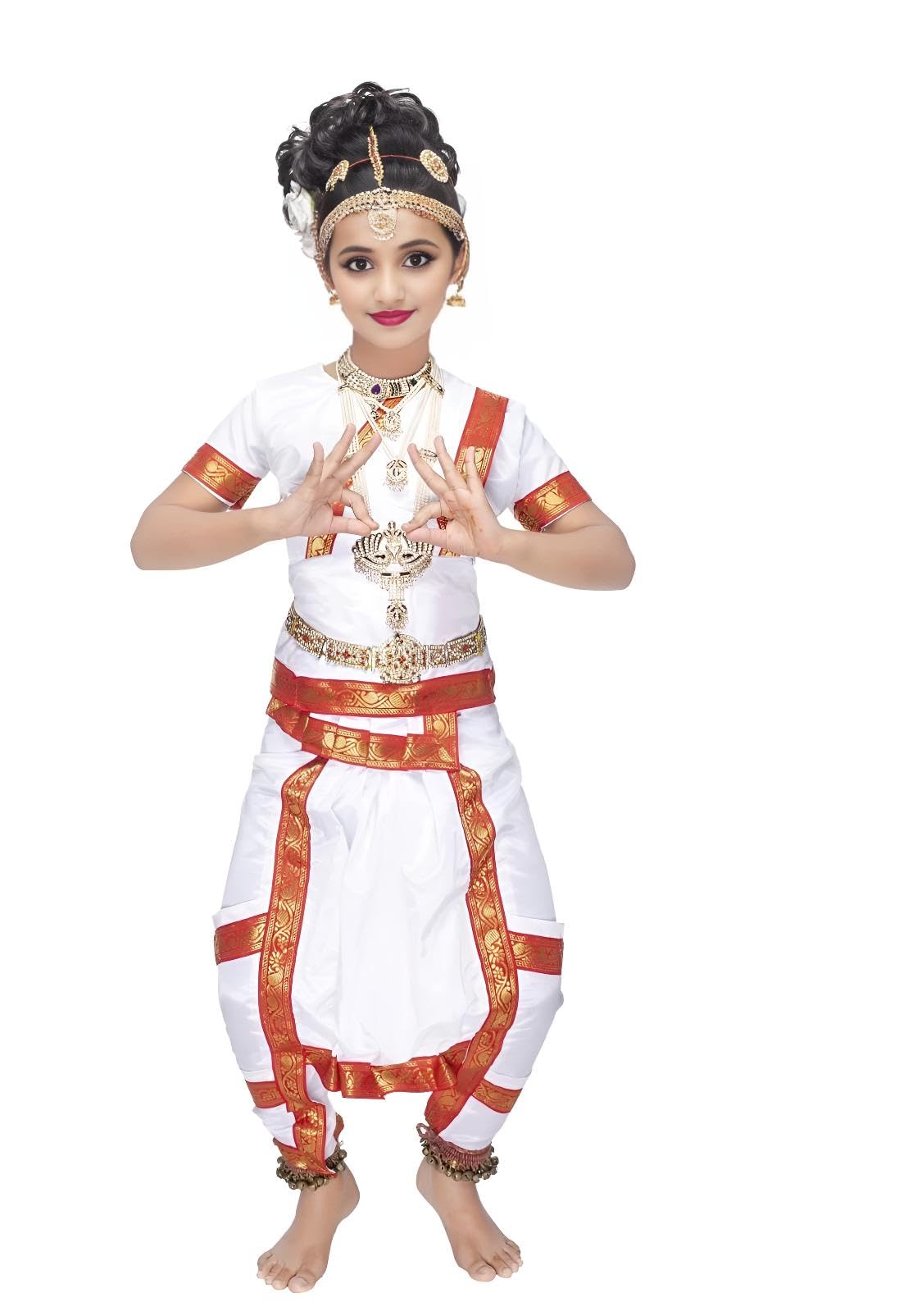 SAMRAT MART Bharatanatyam Dance Dress Costume for Kids and Adult-image-15