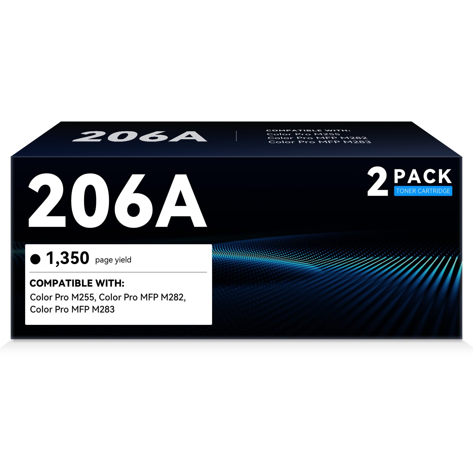 206A Black Toner Cartridge Compatible Replacement for HP 206A Black Toner Cartridge Works with HP Color LaserJet MFP M283fdw M255dw M283 M255 Printer High Yield Toner Ink