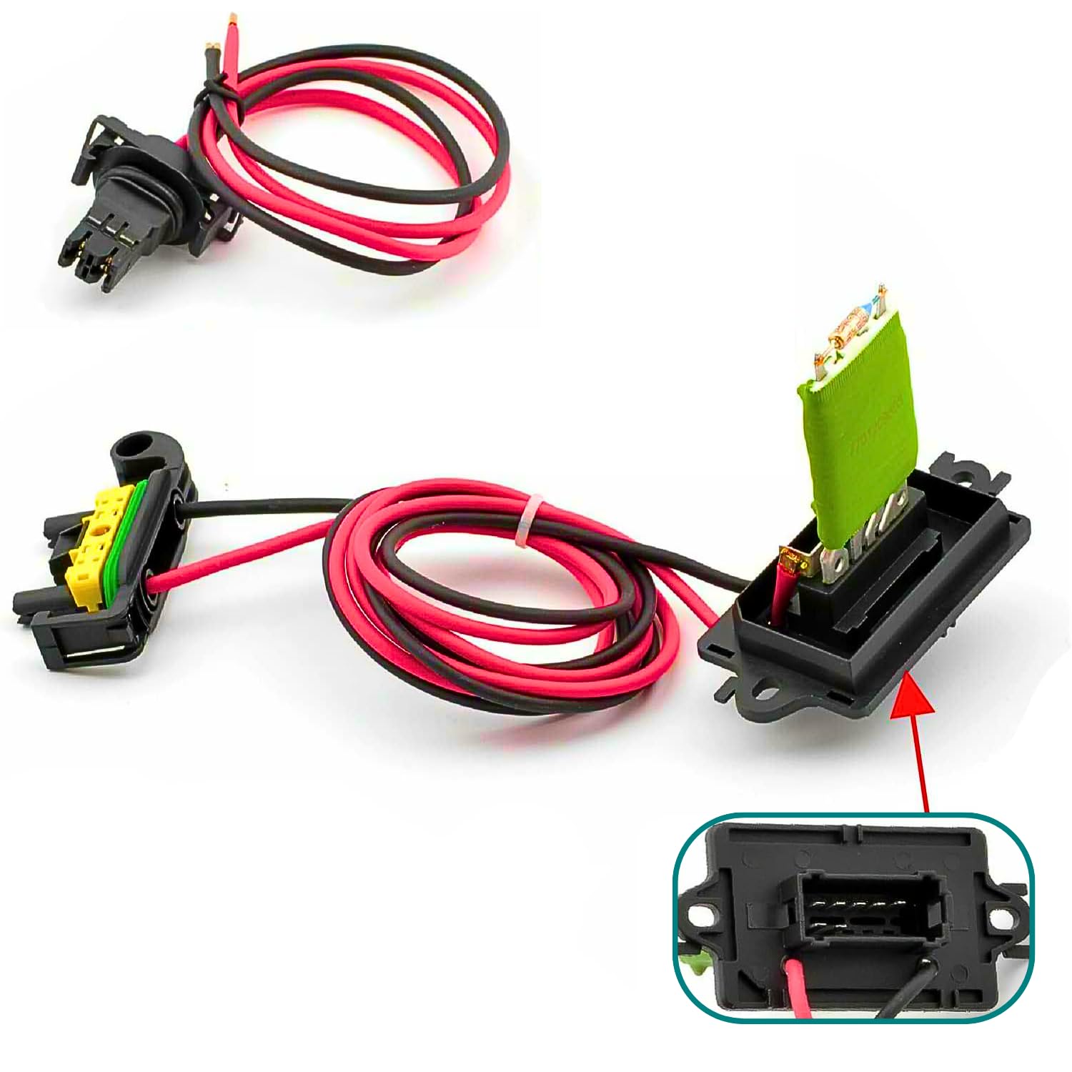 Modulo Resistenza di Riscaldamento Soffiatore Ventilazione Climatizzazione compatibile per Renault Clio 3 Modus e Grand Modus 77010600001 7701209803