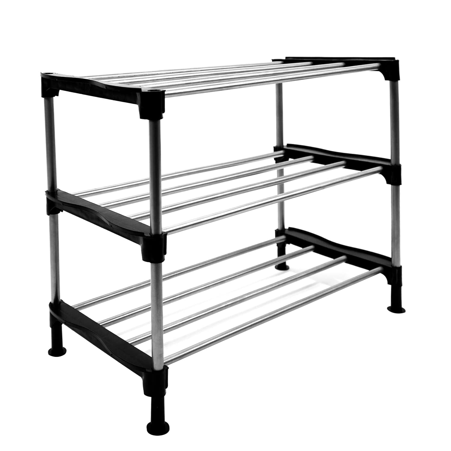 LEOPAX 3Tier Shoe Rack, Adjustable Shoe Shelf Storage Organizer Heavy