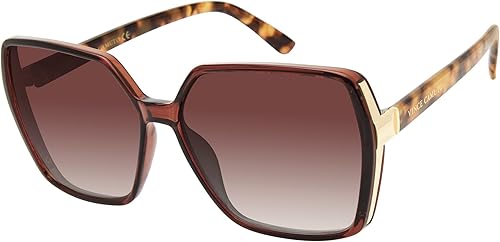 Vince Camuto Vc941 - Lentes de sol hexagonales de gran tamaño 100 con protección UV para mujer Regalos de lujo para ella 2323in