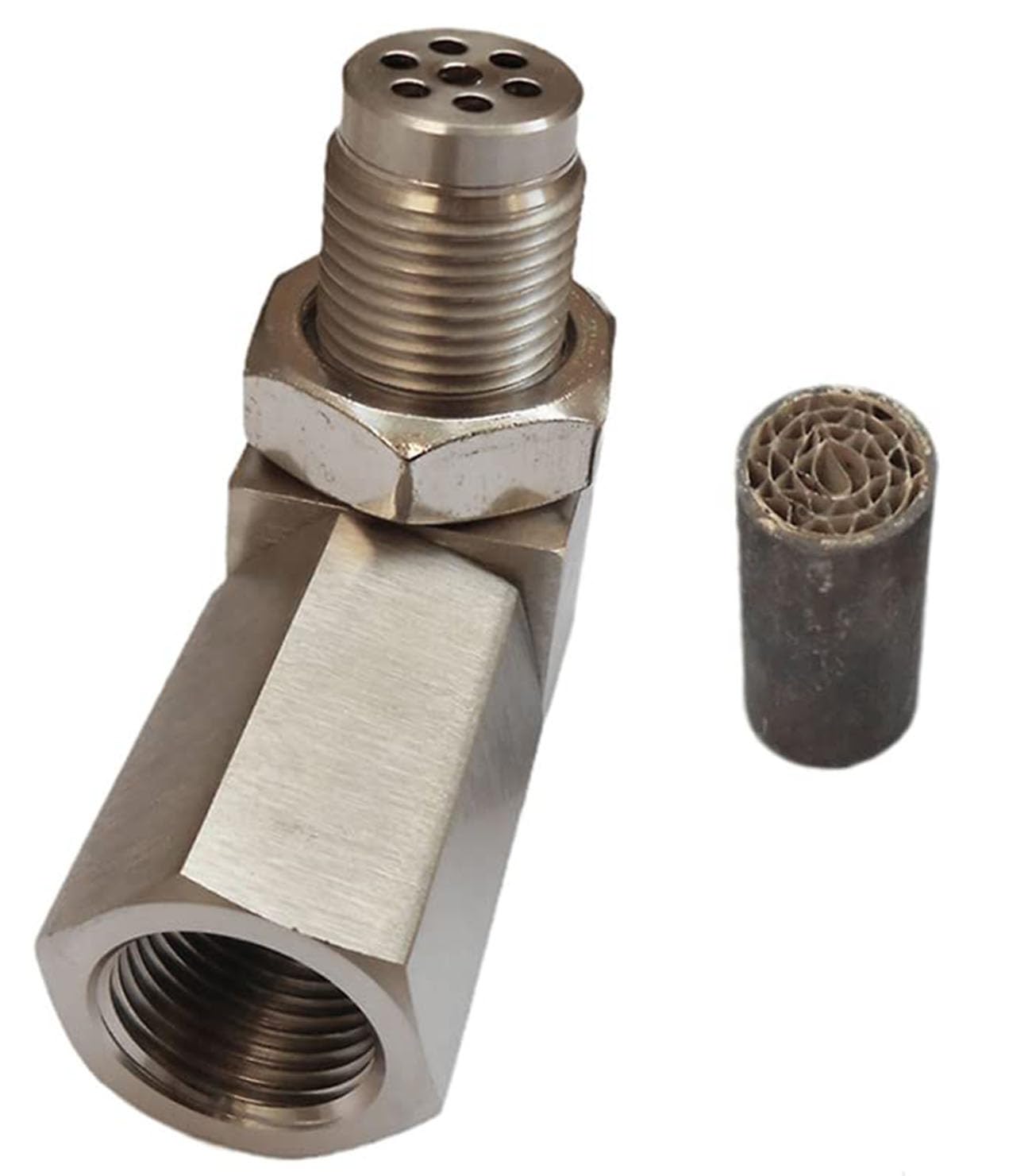 Universale O2 Sensore di ossigeno Extender 90 gradi Bung Extension Convertitore catalitico auto CEL Fix Check Engine Light Eliminator Adapter M18*1.5