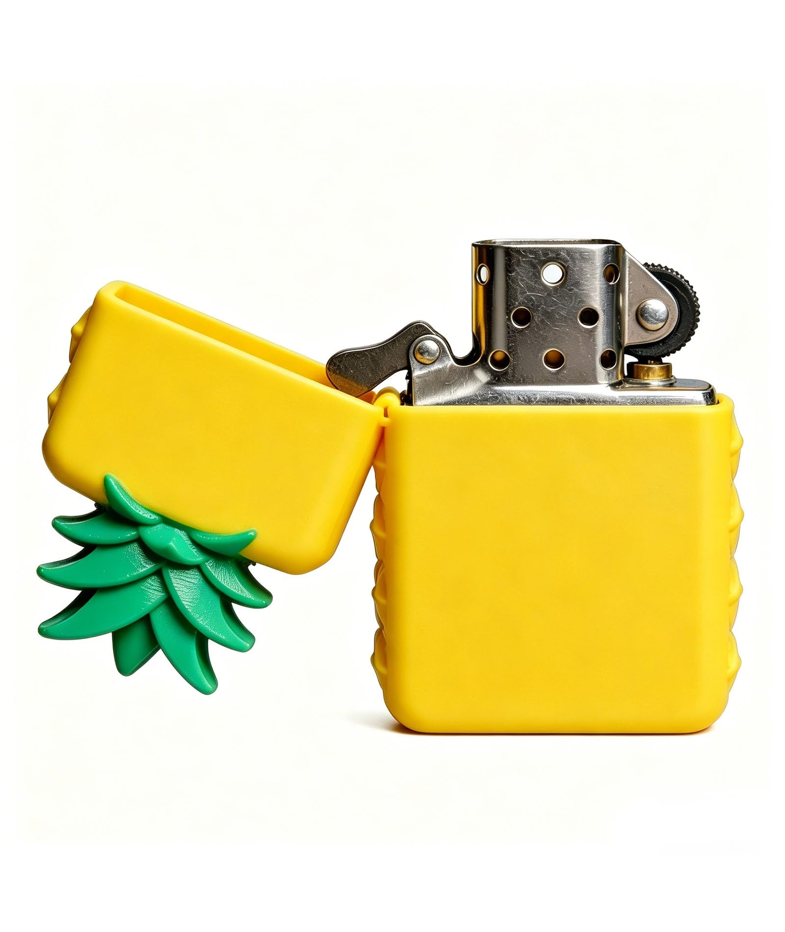 Pineapple Open Flame Kerosene Lighter Reusable Windproof Flip-Top Flint Trench Fire Lighter for Outdoor Camping (C)