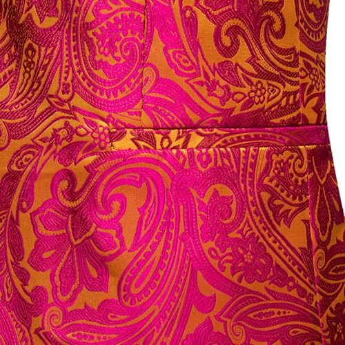 Image of Barry. Wang Men's Sport Coats & Blazers Flower Suit Jacket 1 Button Paisley Tuxedo Mardi Gras Carnival Parade Gift