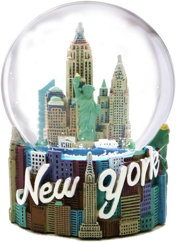 Skyline New York City Snow Globe Souvenir Figurine 80mm (4.5 Inches Tall) from NYC Snow Globes Collection